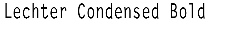 Lechter Condensed Bold