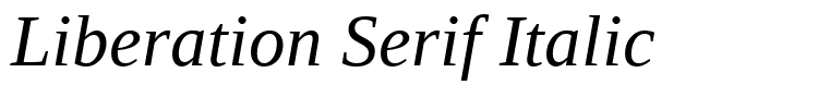 Liberation Serif Italic