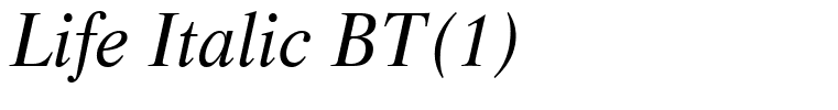 Life Italic BT(1)