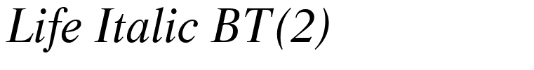 Life Italic BT(2)