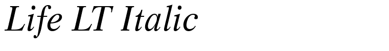 Life LT Italic