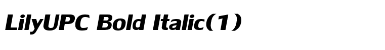 LilyUPC Bold Italic(1)