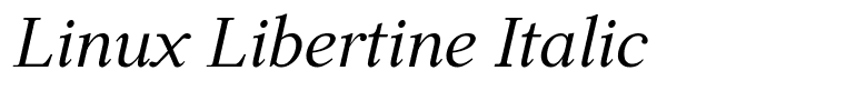 Linux Libertine Italic