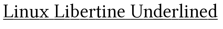 Linux Libertine Underlined