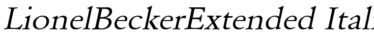 LionelBeckerExtended Italic