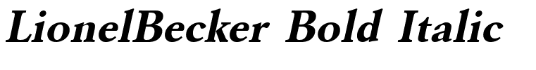 LionelBecker Bold Italic