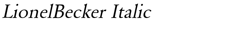 LionelBecker Italic