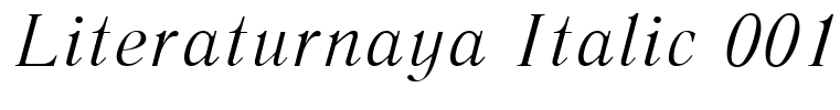 Literaturnaya Italic 001.001