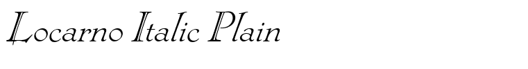 Locarno Italic Plain