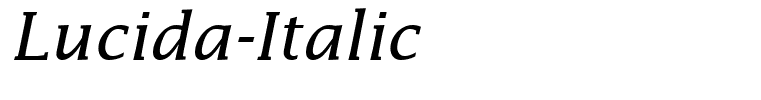 Lucida-Italic