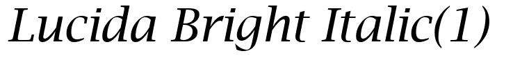 Lucida Bright Italic(1)