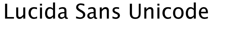 Lucida Sans Unicode