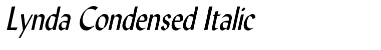 Lynda Condensed Italic