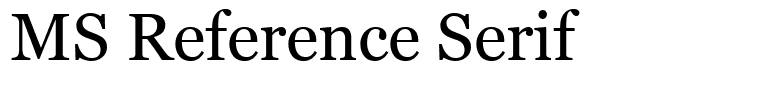 MS Reference Serif