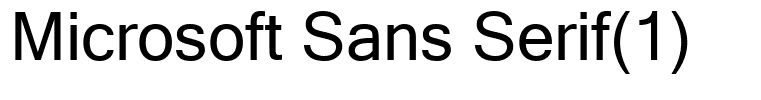 Microsoft Sans Serif(1)