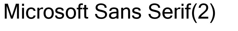 Microsoft Sans Serif(2)