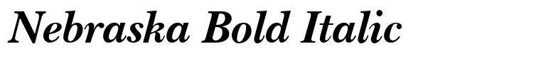 Nebraska Bold Italic