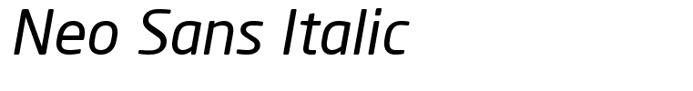 Neo Sans Italic