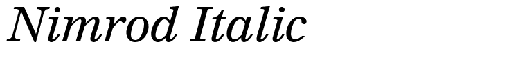 Nimrod Italic