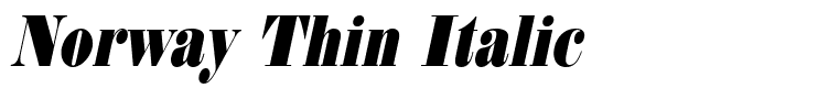 Norway Thin Italic