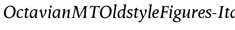 OctavianMTOldstyleFigures-Italic