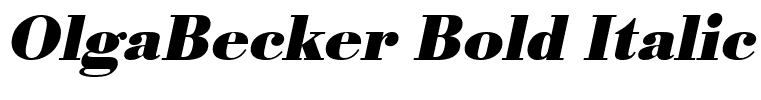 OlgaBecker Bold Italic