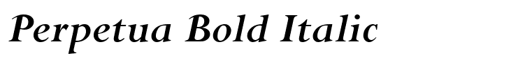 Perpetua Bold Italic