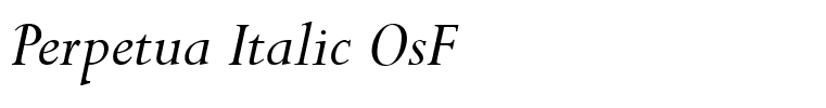 Perpetua Italic OsF