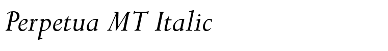 Perpetua MT Italic