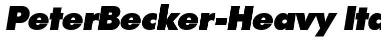 PeterBecker-Heavy Italic