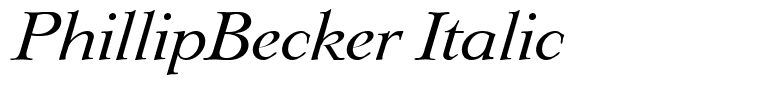 PhillipBecker Italic