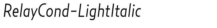 RelayCond-LightItalic