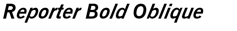 Reporter Bold Oblique