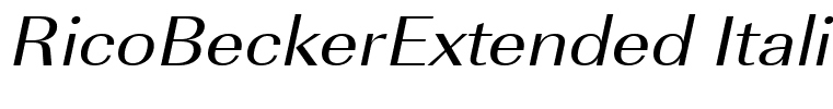 RicoBeckerExtended Italic