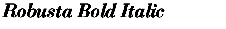 Robusta Bold Italic