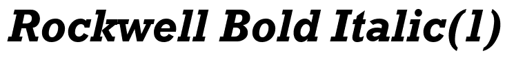 Rockwell Bold Italic(1)