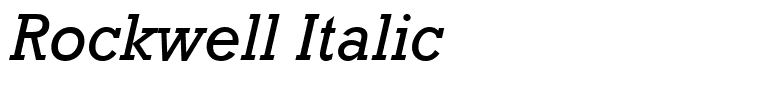 Rockwell Italic