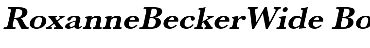 RoxanneBeckerWide Bold Italic