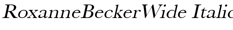 RoxanneBeckerWide Italic