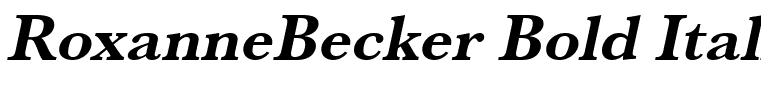 RoxanneBecker Bold Italic