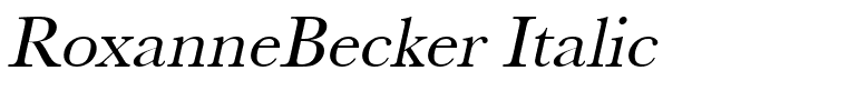 RoxanneBecker Italic