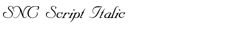 SNC Script Italic