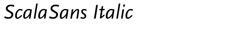 ScalaSans Italic