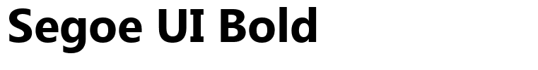 Segoe UI Bold