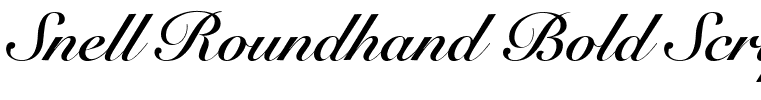 Snell Roundhand Bold Script