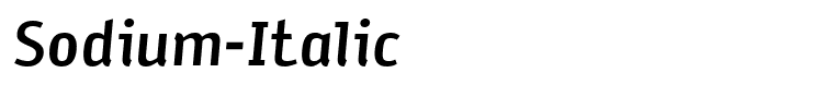 Sodium-Italic