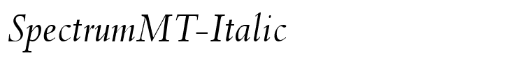 SpectrumMT-Italic