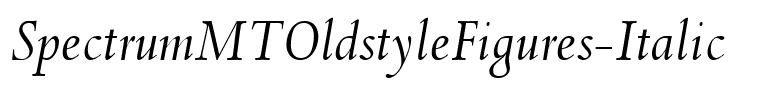 SpectrumMTOldstyleFigures-Italic