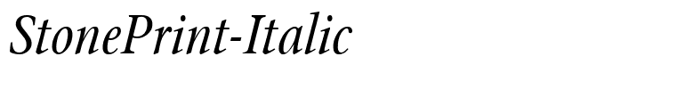 StonePrint-Italic