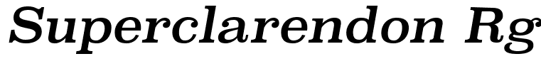 Superclarendon Rg Italic(1)